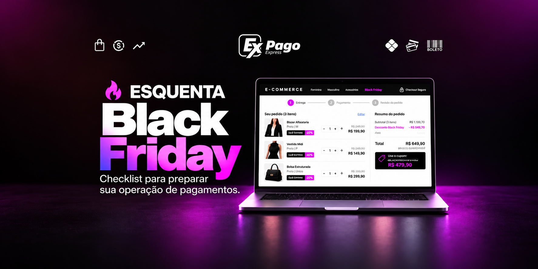 Checklist Black Friday no EX Pago Express